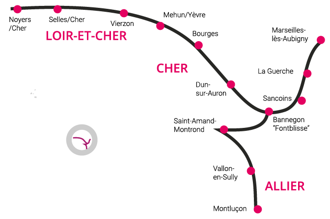 Syndicat - Canal de Berry - plan - carte - territoire